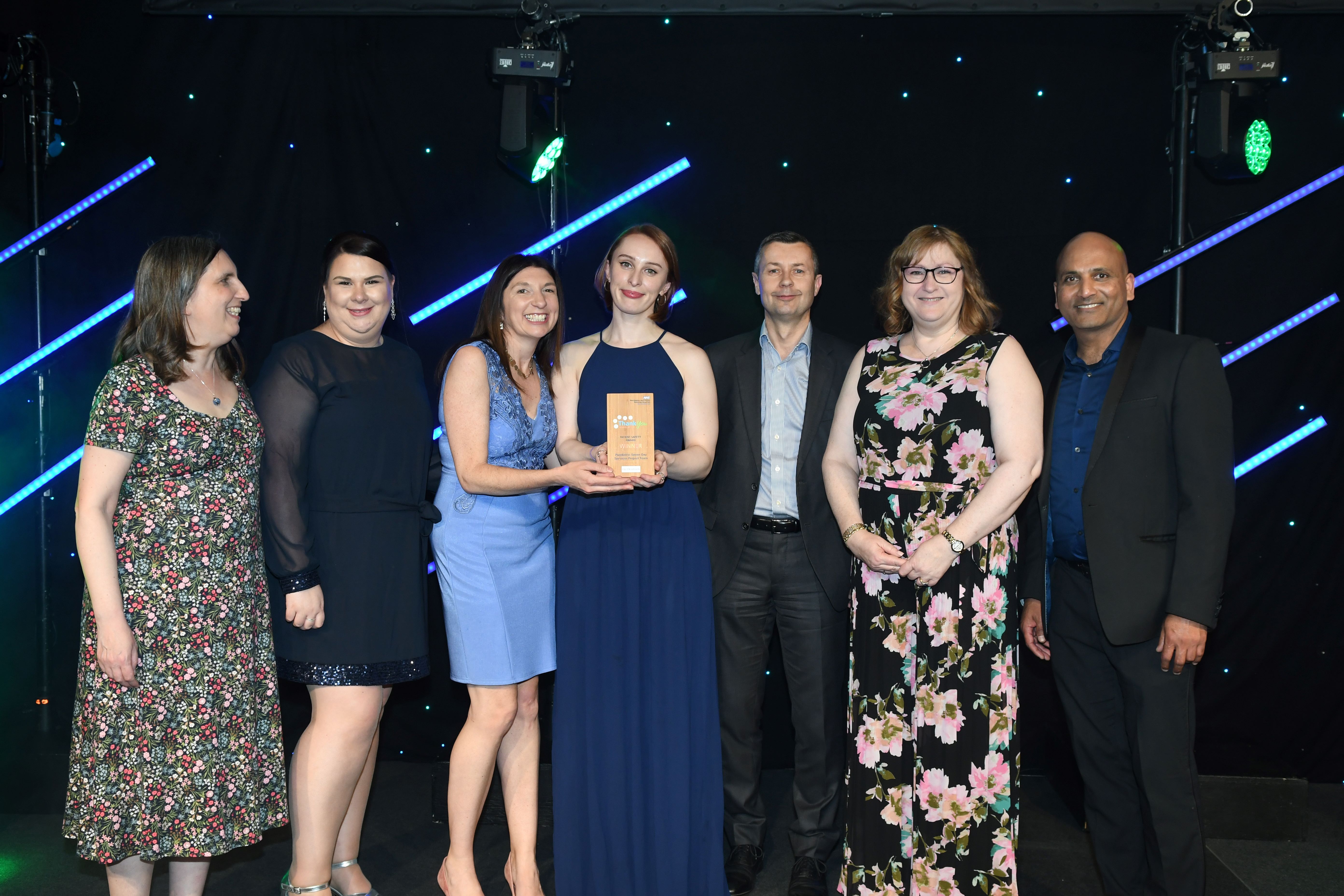 The Patient Safety Award was presented to the Paediatric Seven Day Services Project Team.